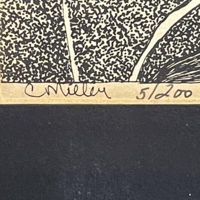 Vintage Early Signed C. Miller Limited Edition #5/200 Pots & Pans Print/Lithograph/Etching Preowned from an Estate Frame Size...