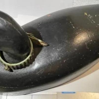 Vintage/Primitive Lighter Weight Wooden Duck Decoy 17+" Long in Good Preowned Condition as Pictured.