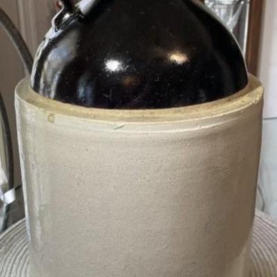 Star Stoneware Company 2 Gallon Jug Crock Crooksville, Ohio 13.5" Tall in VG Preowned Condition.
