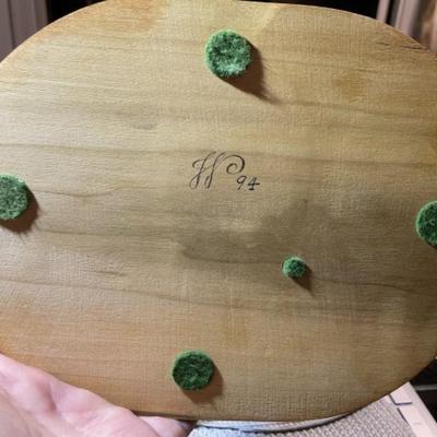 Hand Carved & Hand Painted Signed by Artist BLUEJAY Wooden Bird on Driftwood with Custom Made Base Bird & Base are 9.5" Long...