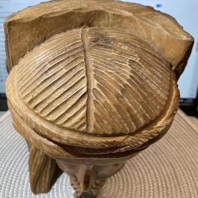 Vintage Hand Carved Jesus Face/Bust out of a Wooden Branch/Bark 8" Tall & 6" Wide Preowned from an Estate.