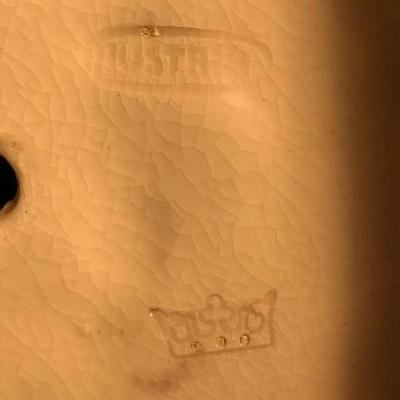 Antique Early 1900's Scarce Austrian Turn-Teplitz Amphora Porcelain Lady with Basket Statue 16.5" Tall #4623 in VG Condition as...