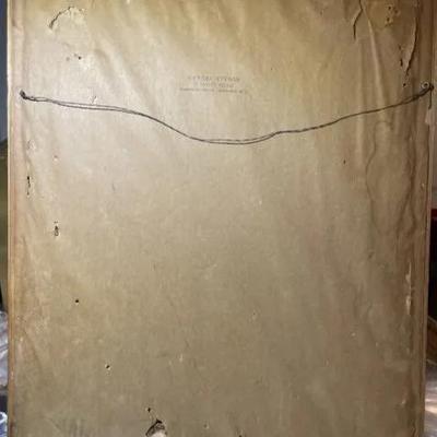 Vintage NAPOLI Artist Signed Silkscreen Lithograph Frame Size 14.5" x 18" in Good Preowned Condition.