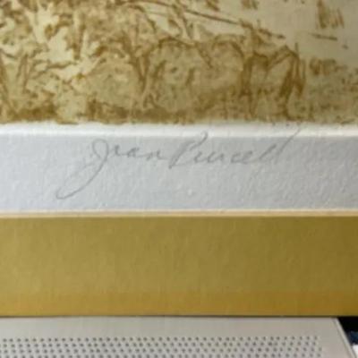 An Original Joan Purcell Pencil Signed Artist Proof Etching 16" x 20" Matted/Unframed as Pictured.