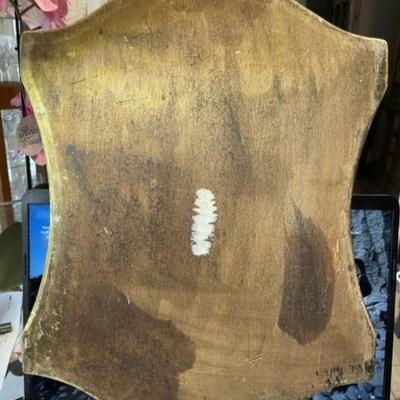 Vintage Mid-Century Italian Florentine Gold Painted Accent Wooden Frame/Plaque of Mother & Daughter 13" x 17".