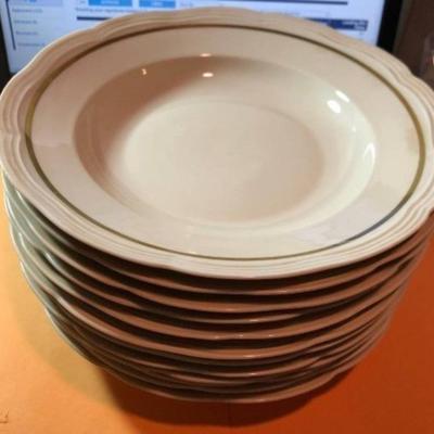 12 Vintage Bareuther Bavarian Wide China Soup Dishes 9.5" Diameter in VG Condition from an Estate.