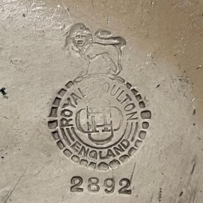 Edwardian Royal Doulton Stoneware Jug/Pitcher Molded Farming Scene, Ca 1905 in VG Preowned Condition 5.75" Tall.