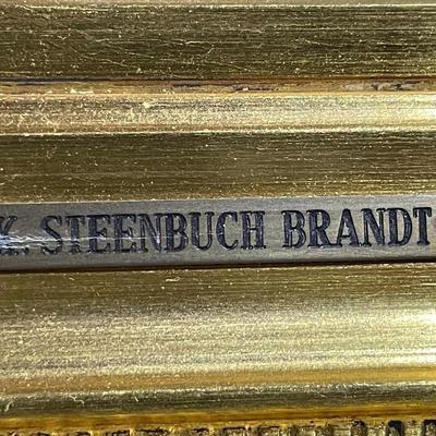 KAJ STEENBUCH BRANDT (1886-1948) Oil Painting on Canvas Frame Size 21" x 24.5" in VG Preowned Condition as Pic'd.