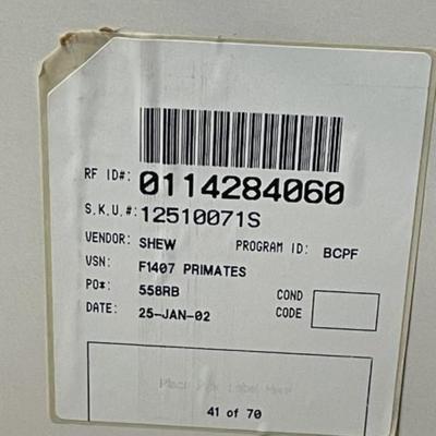 Vintage Monkey Print Mounted in a Heavy Wooden Custom Frame Size 23.5" x 28" in VG Preowned Condition.