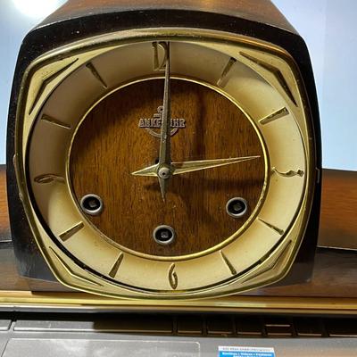 Vintage Mid-Century Ankeruhr Mantle Clock (Anchor clock) 22" Long Untested, Chimes Sound on the Quarter - Hour, No Key, & No...