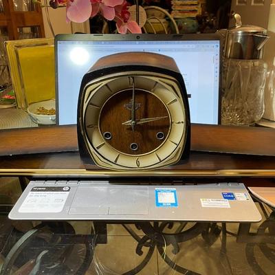 Vintage Mid-Century Ankeruhr Mantle Clock (Anchor clock) 22" Long Untested, Chimes Sound on the Quarter - Hour, No Key, & No...