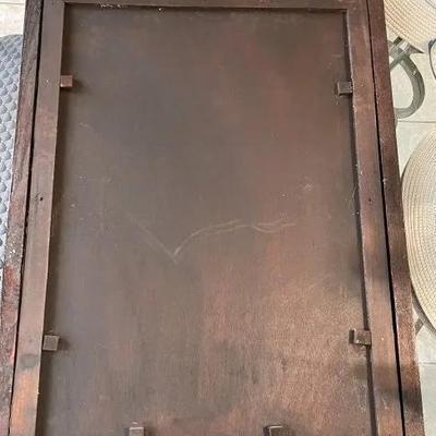 Pair of 2 Vintage Chinese Reverse Glass Paintings 17" x 23" Preowned from an Estate Cleanout in VG Condition.