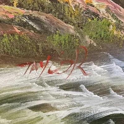 Vintage 24" x 36" Oil/Acrylic on Canvas Painting Signed by the Artist Preowned from an Estate Unframed.