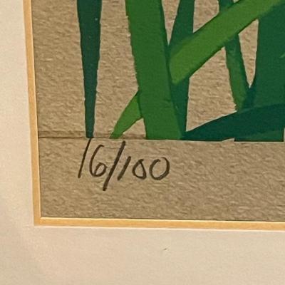 Noted Artist JUDITH SHAHN (1929-2009) Artist Limited Edition 16/100 Frame Size 24" x 26" in VG Preowned Condition.