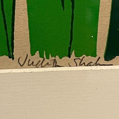 Noted Artist JUDITH SHAHN (1929-2009) Artist Proof Edition 20/20 Frame Size 24" x 26" in VG Preowned Condition.