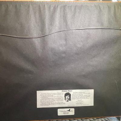 DIANA AMOS "HARBOR GLIMPSE" 1995 LITHOGRAPH ART PRINT SIGNED 253/1000 FRAME SIZE 17.5" x 21.25" IN GOOD PREOWNED...