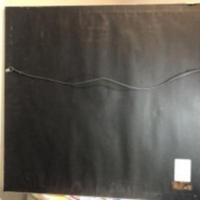 Snowflake Paradise (Timberline Lodge) by Jennifer Lake Miller Lithograph 74/250 in a Custom White Lacquered Frame. Frame Size 26.5"...