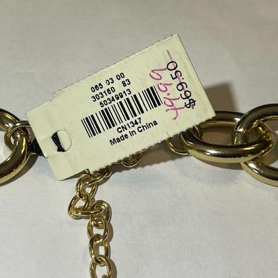 Vintage TALBOTS New Never Worn Adjustable Gold-tone Faux Pearl Heavy Necklace as Pictured.