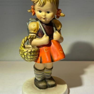 Vintage Hummel Figurine 81/0 "School Girl" Stylized Bee Girl w/Backpack, 5-1/3" Tall as Pictured.