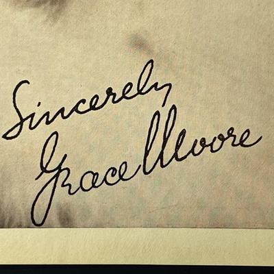 GRACE MOORE - 8x10 Stamped Signature Photograph as Pictured.