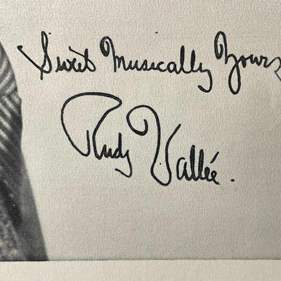 RUDY VALLEE - 8x10 Stamped Signature Musical Photo Print as Pictured.