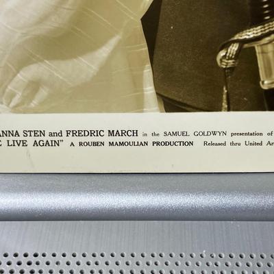 ANNA STEN & FREDRIC MARCH - 8x10 "We Live Again" Movie Photograph by Samuel Goldwyn as Pictured.