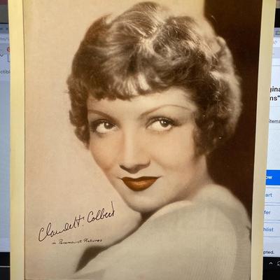CLAUDETT COLBERT - 8x10 Photo Print w/Stamped Signature by Paramount Pictures as Pictured.