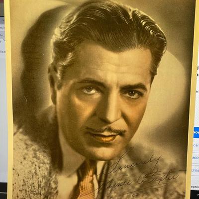 WARNER BAXTER Actor- 8x10 Photo Print w/Stamped Signature as Pictured.