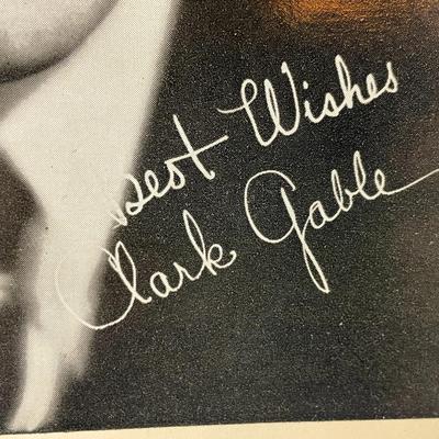 CLARK GABLE Actor- 8x10 Photo Print w/Stamped Signature as Pictured.