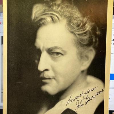 JOHN BARRYMORE - 8x10 Photo Print w/Stamped Signature as Pictured.