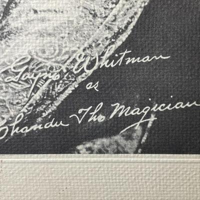 GAYNE WHITMAN - 8x10 Etching Print w/Stamped Signature "CHANDU THE MAGICIAN" as Pictured.