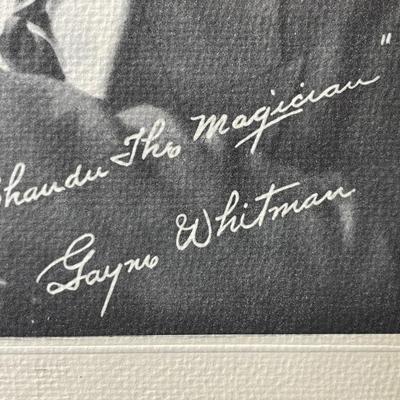 GAYNE WHITMAN - 8x10 Etching Print w/Stamped Signature "CHANDU THE MAGICIAN" as Pictured.