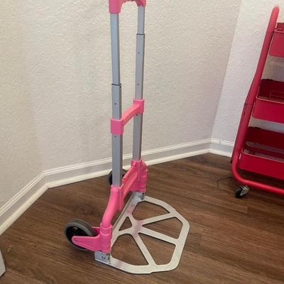 Lot 12. Pink Folding Hand Cart