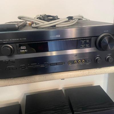 Lot 23 Yamaha AV Receiver and 3 speakers