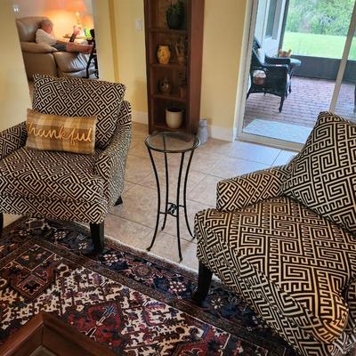 Two chairs and side table