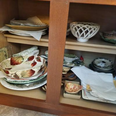 Kitchware in cabinet- all