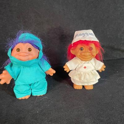 Lot. 76. Troll Dolls Doctor and Nurse