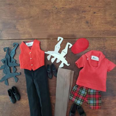 Vintage Ken doll clothing with labels.