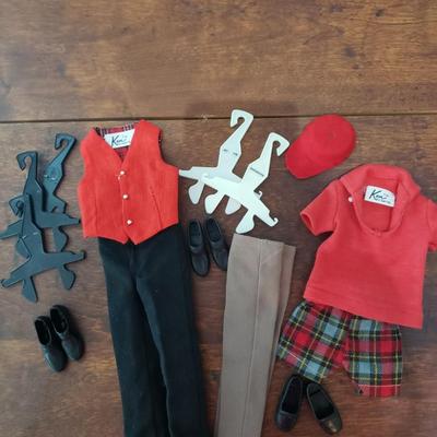 Vintage Ken doll clothing with labels.