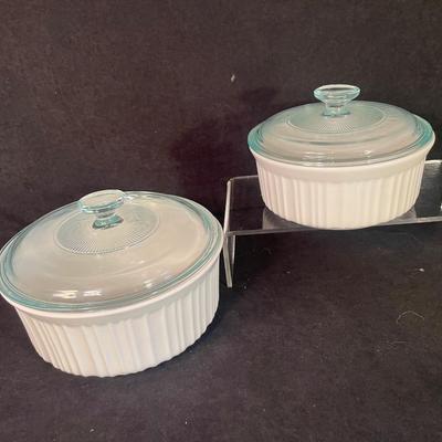 Lot 91. Corning Covered Casseroles