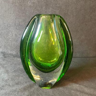 Lot 104. Green Glass Vase