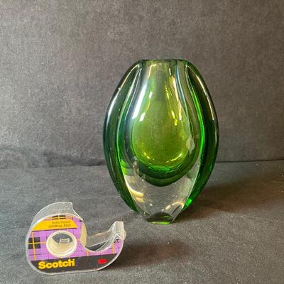 Lot 104. Green Glass Vase