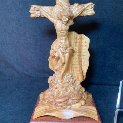 Lot 111. Christ Statue Olive Wood Bethlehem