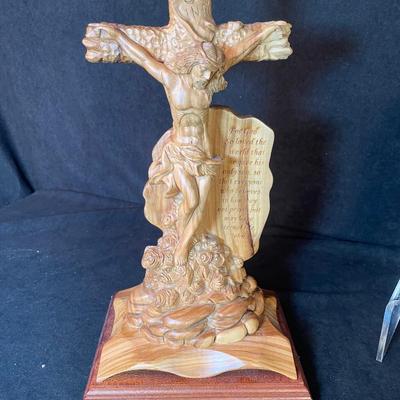 Lot 111. Christ Statue Olive Wood Bethlehem
