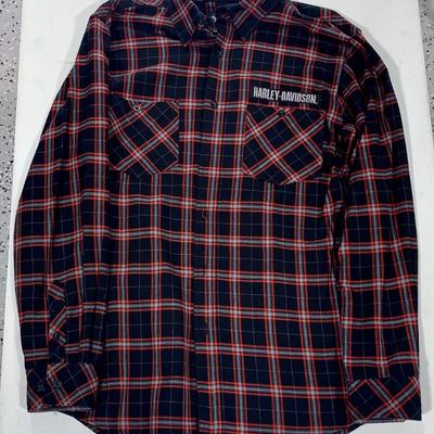 Men’s Harley-Davidson Flannel Shirt, Size Tall L