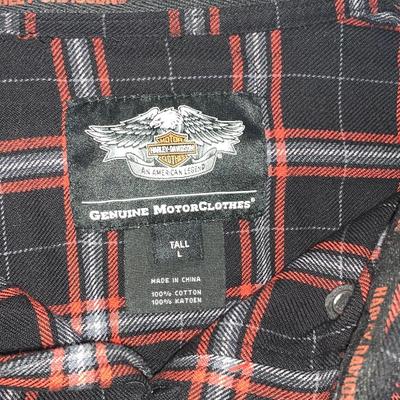 Men’s Harley-Davidson Flannel Shirt, Size Tall L