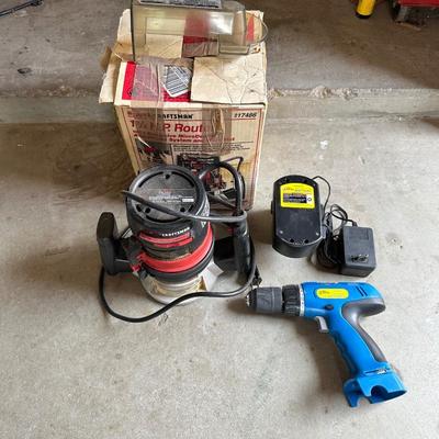 CRAFTSMAN ROUTER AND CORDLESS DRILL