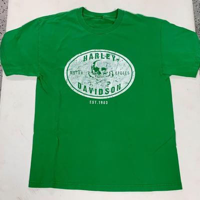Green Harley-Davidson Tee Shirt, Ft. Thunder - Moore,OK