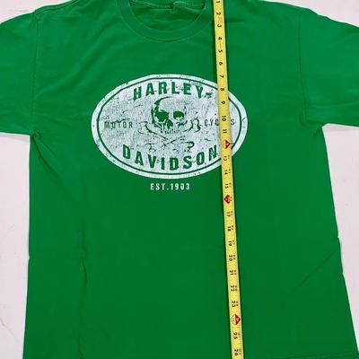 Green Harley-Davidson Tee Shirt, Ft. Thunder - Moore,OK