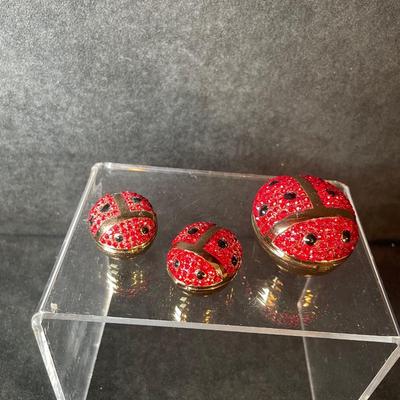 Lot 120. Bedazzled Ladybug Trinket Boxes